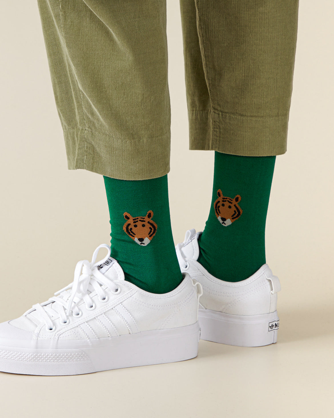 MEET TIGER SOCKS - GREEN