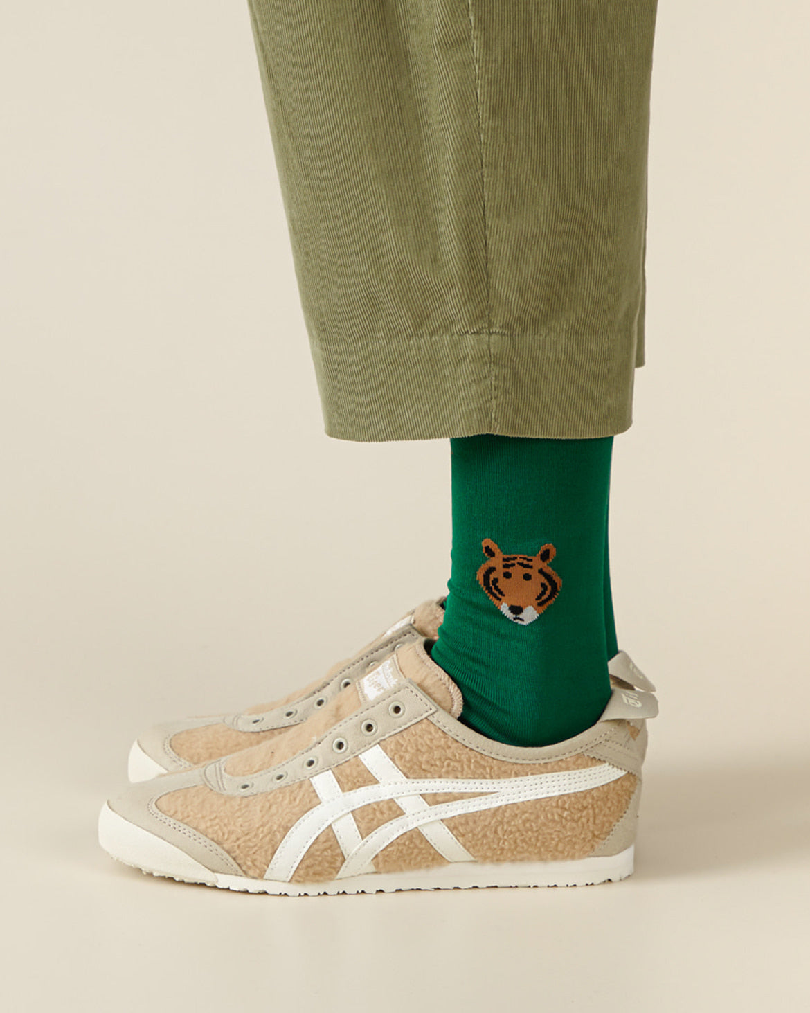 MEET TIGER SOCKS - GREEN