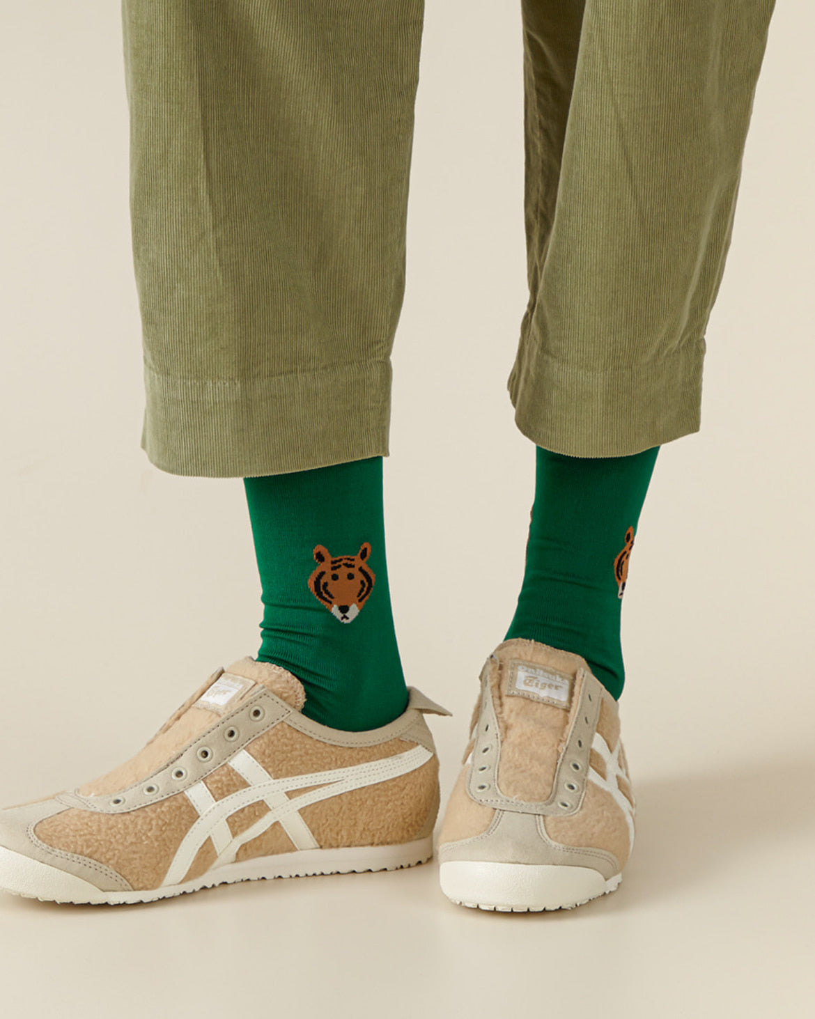 MEET TIGER SOCKS - GREEN