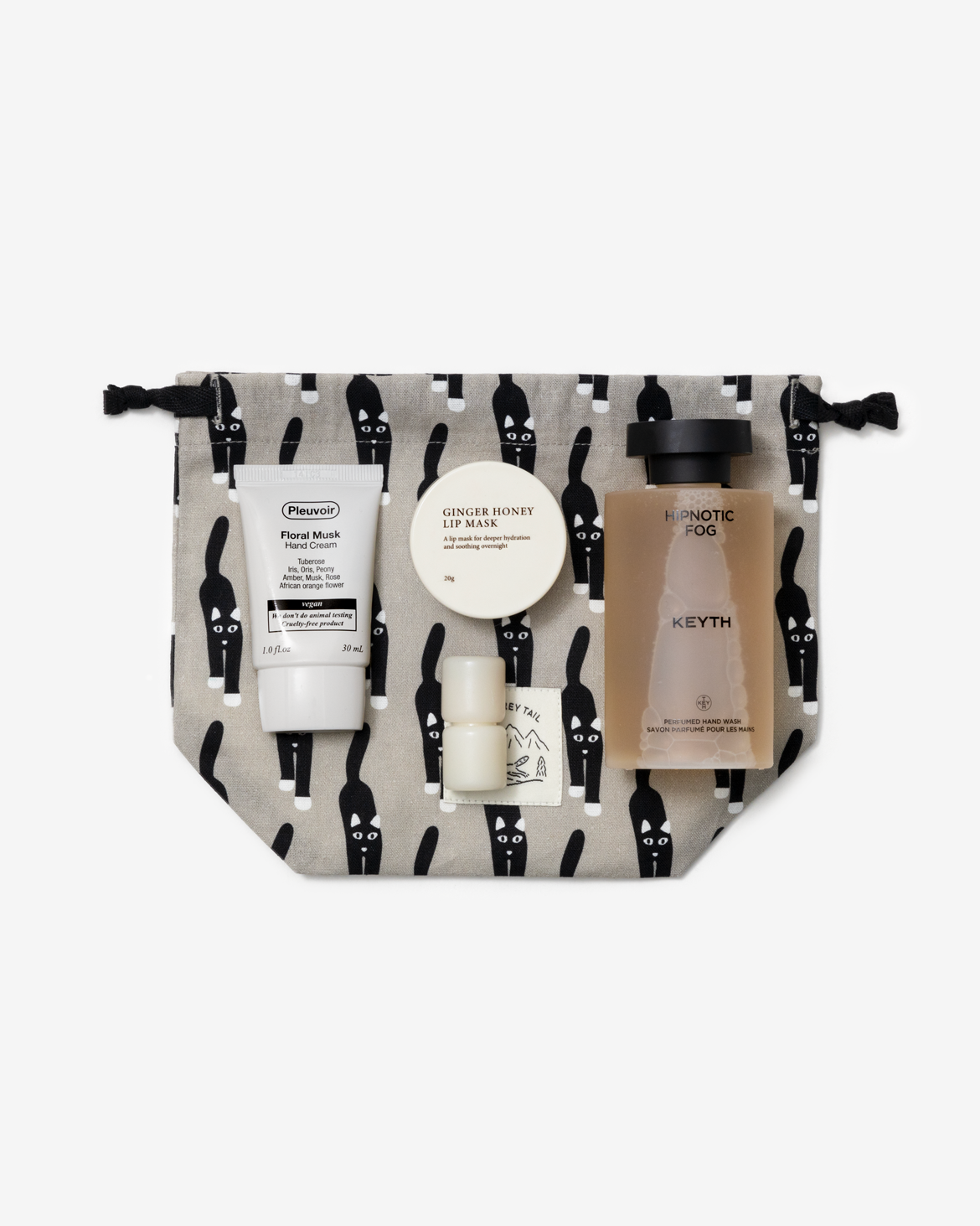 BUNNY BUNNY STRING POUCH - BLACK