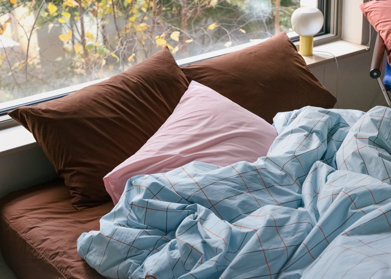 TILE PALE BLUE DUVET COVER