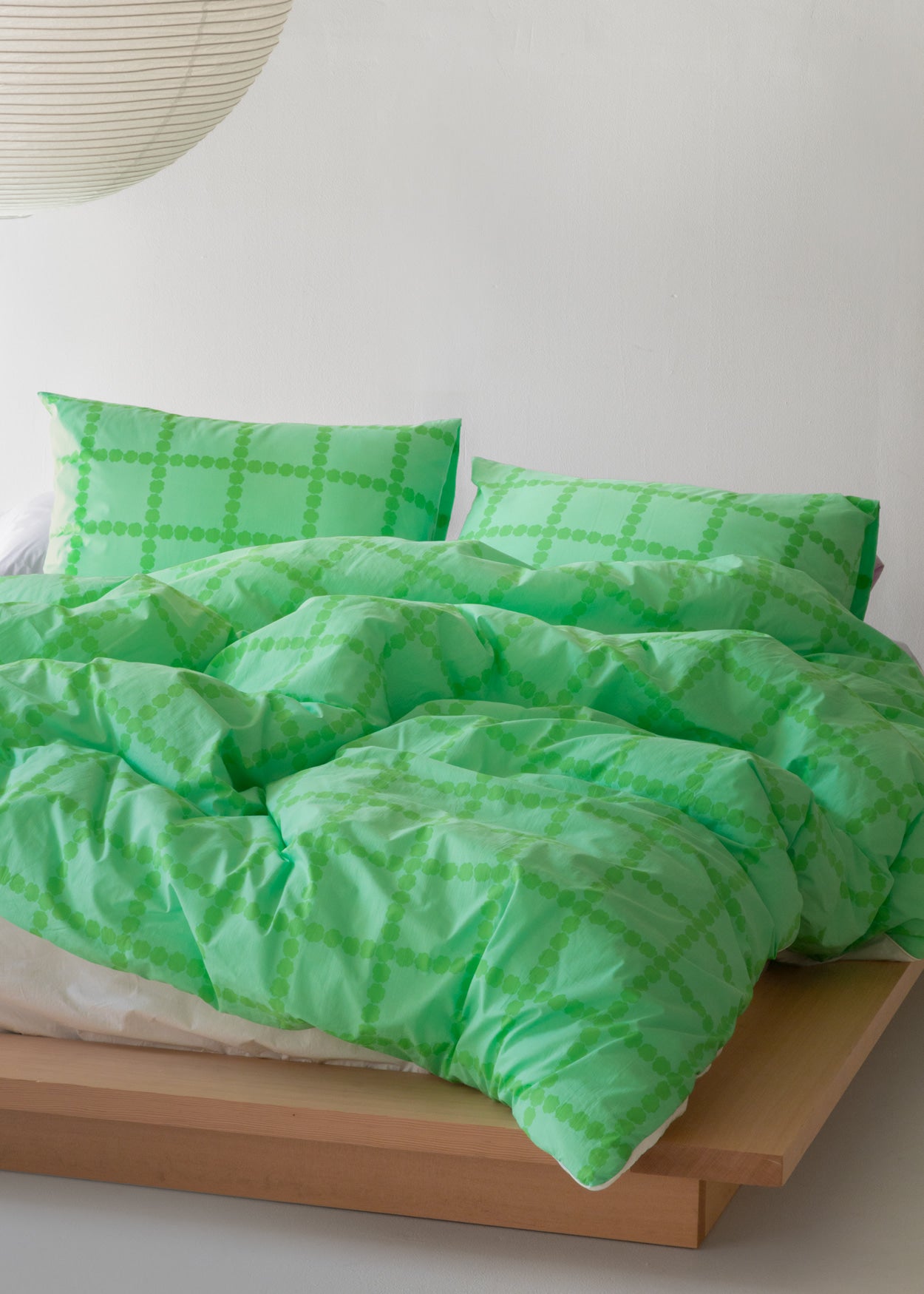 BLOSSOM CHECK MELON SODA COMFORTER