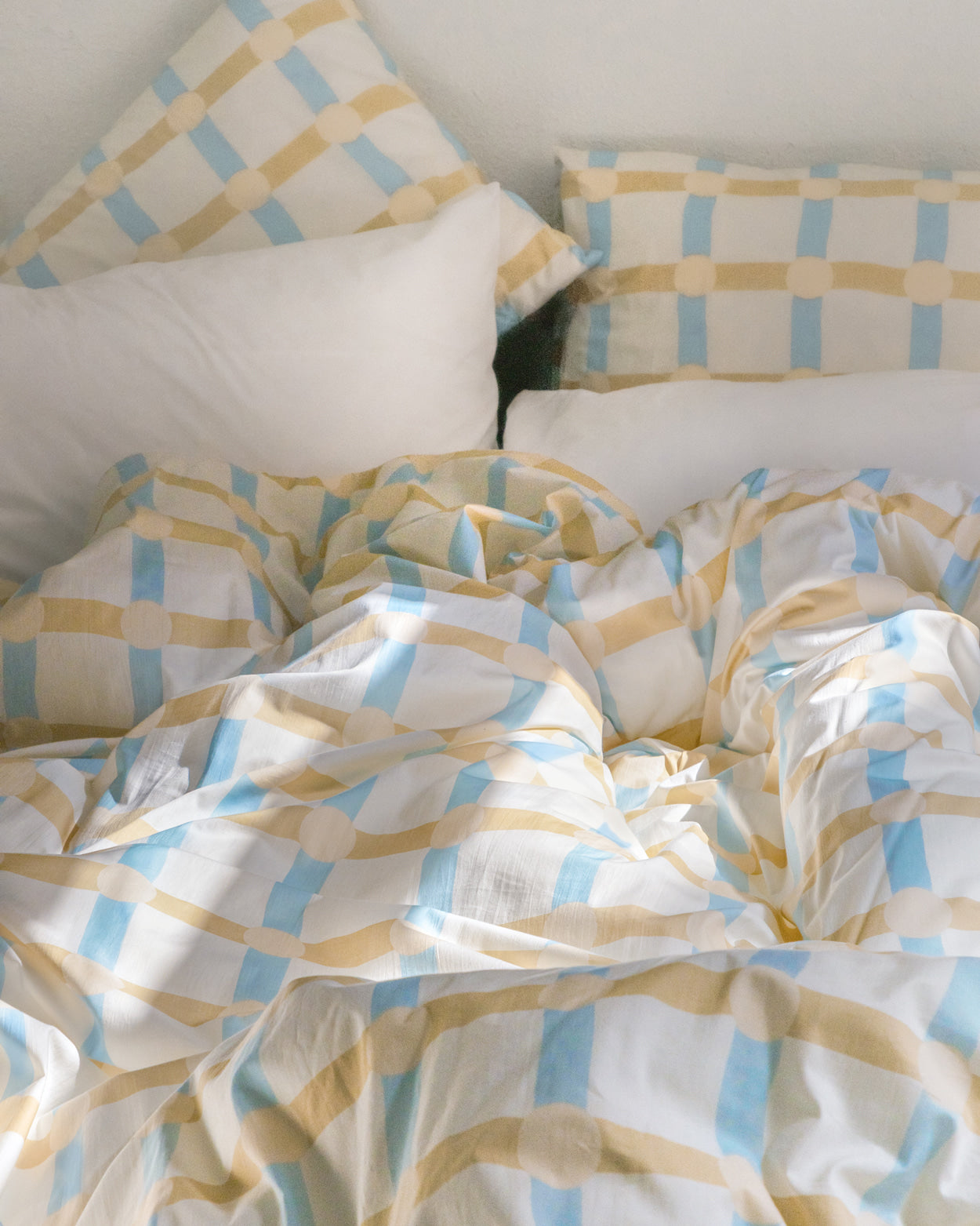 DOT CHECK BLUE STRIPE COMFORTER