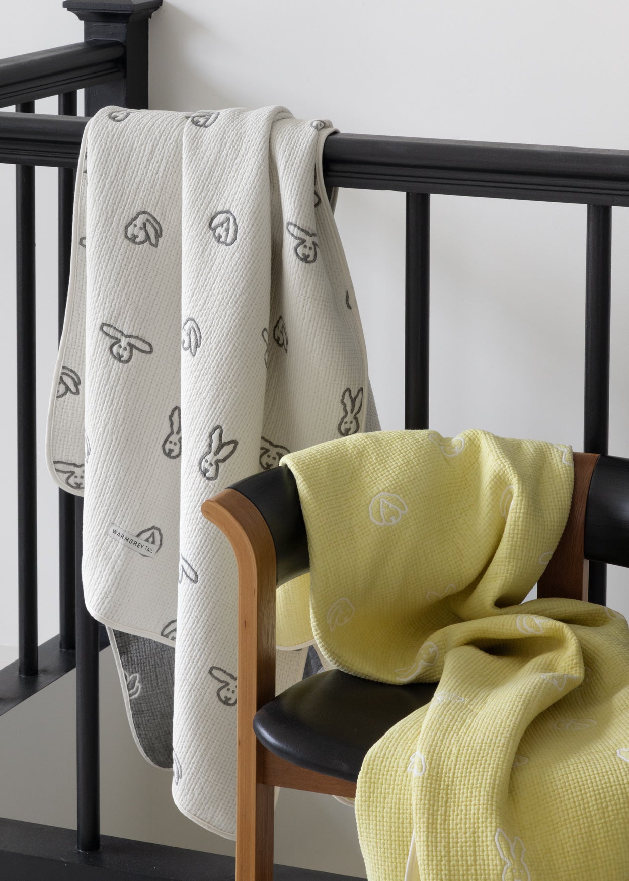 BUNNY BUNNY COTTON MODAL BLANKET - SOFT YELLOW