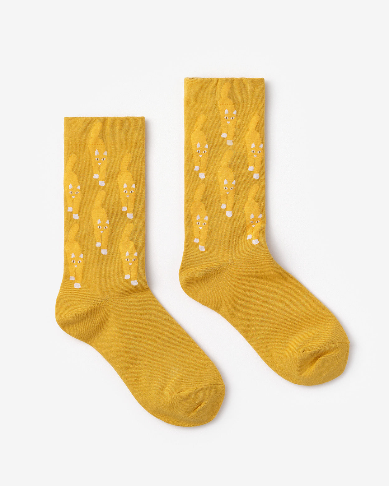 CAT COMING SOCKS - YELLOW