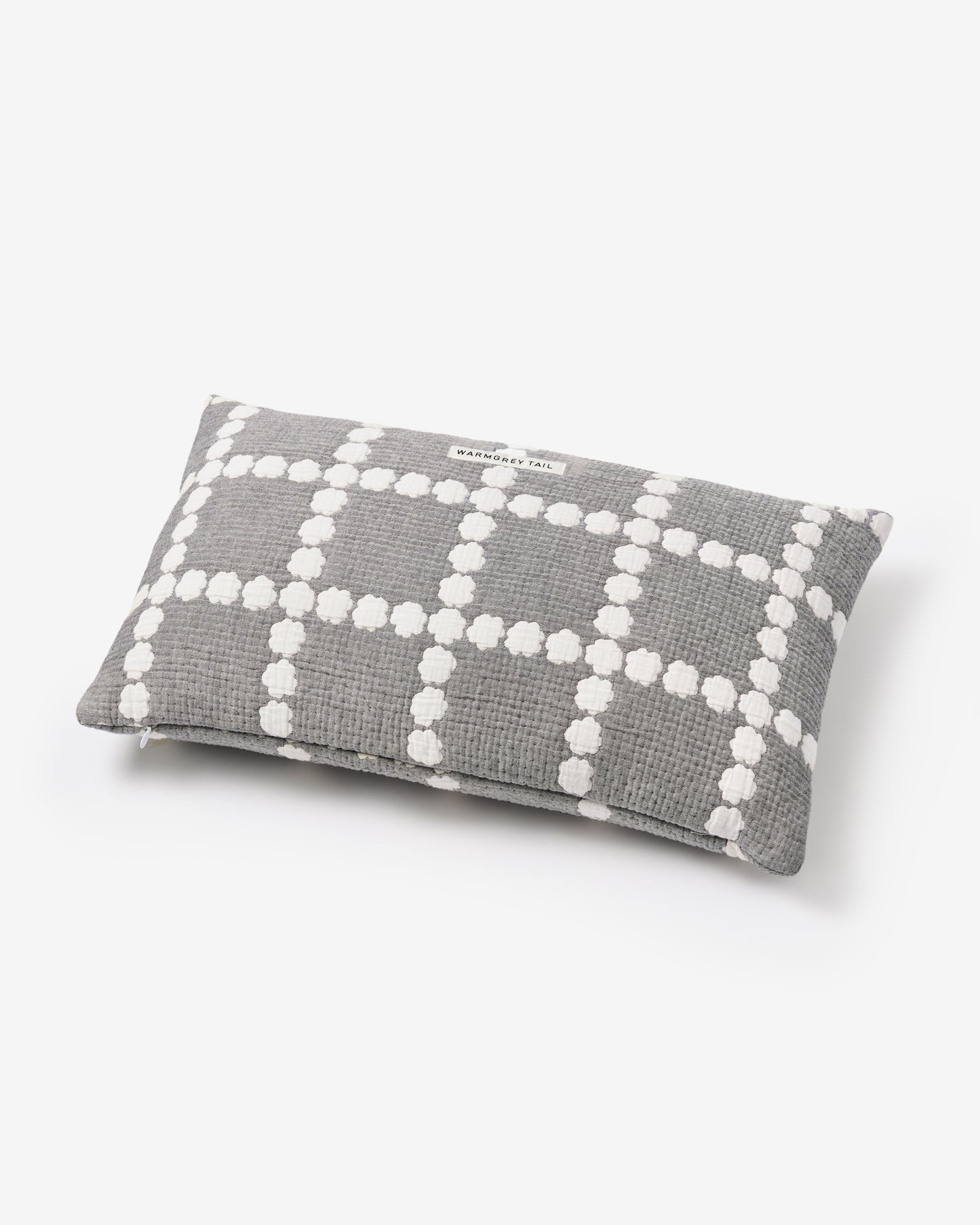 BLOSSOM CHECK COTTON MODAL CUSHION & PILLOW CASE - WARMGREY (2colors)