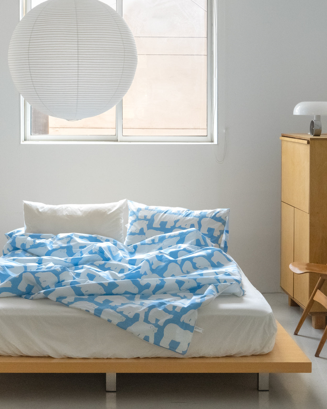 POLAR BEARS BLUE PILLOW CASE (2size)