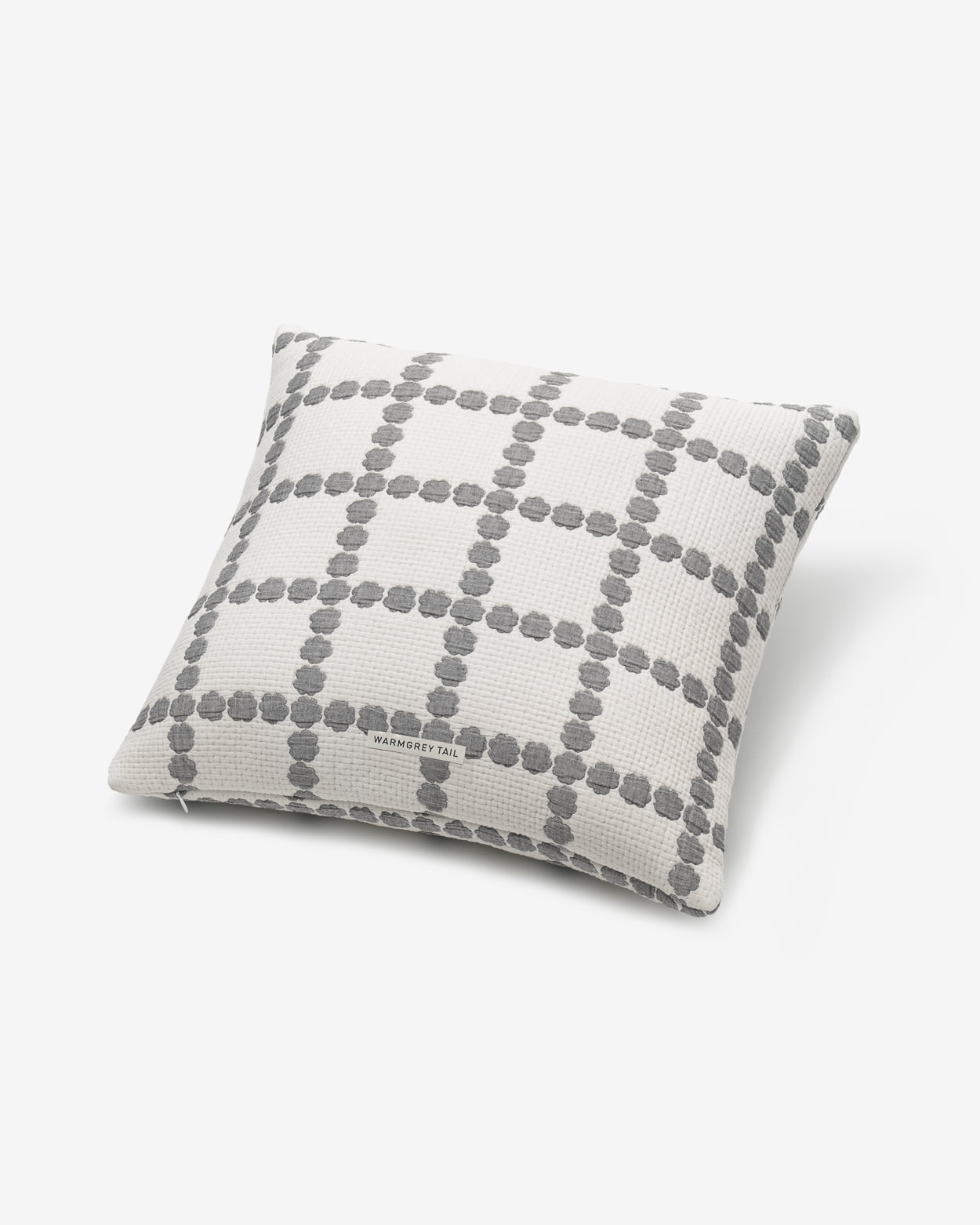 BLOSSOM CHECK CUSHION COVER 5050 - WARMGREY (2colors)