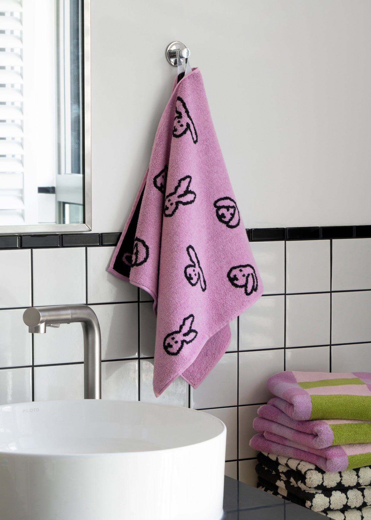 BUNNY BUNNY FACE TOWEL - PINK