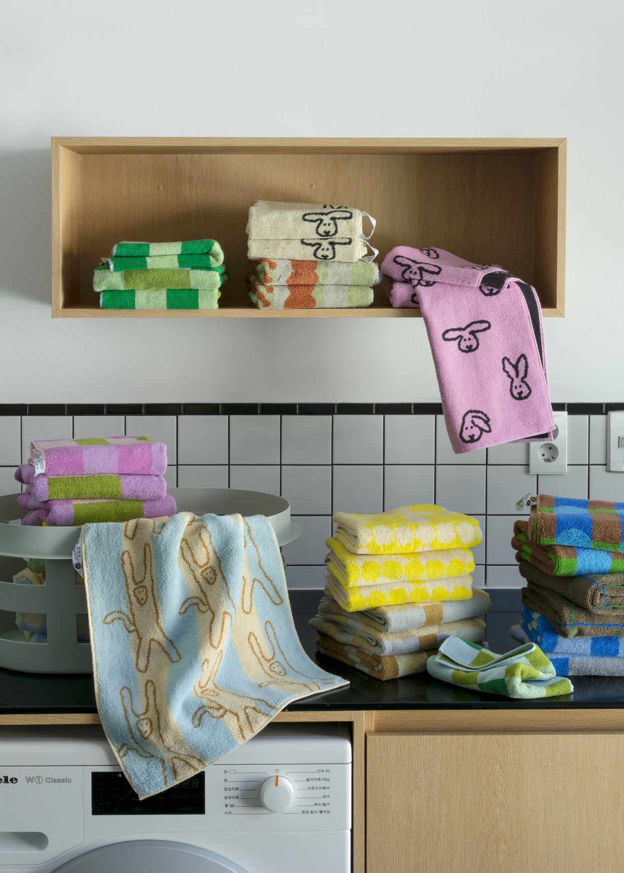 BUNNY BUNNY FACE TOWEL - PINK