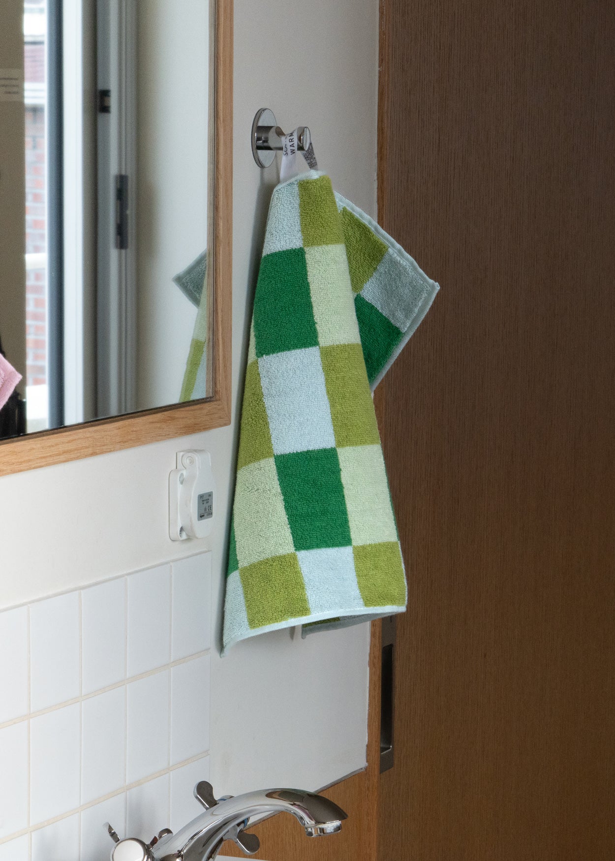 CHECK HAND TOWEL - GREEN GREEN