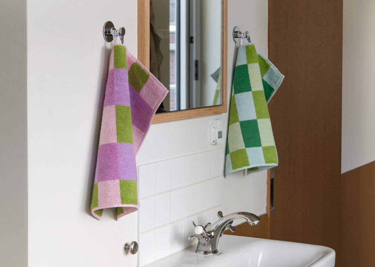CHECK HAND TOWEL - GREEN GREEN