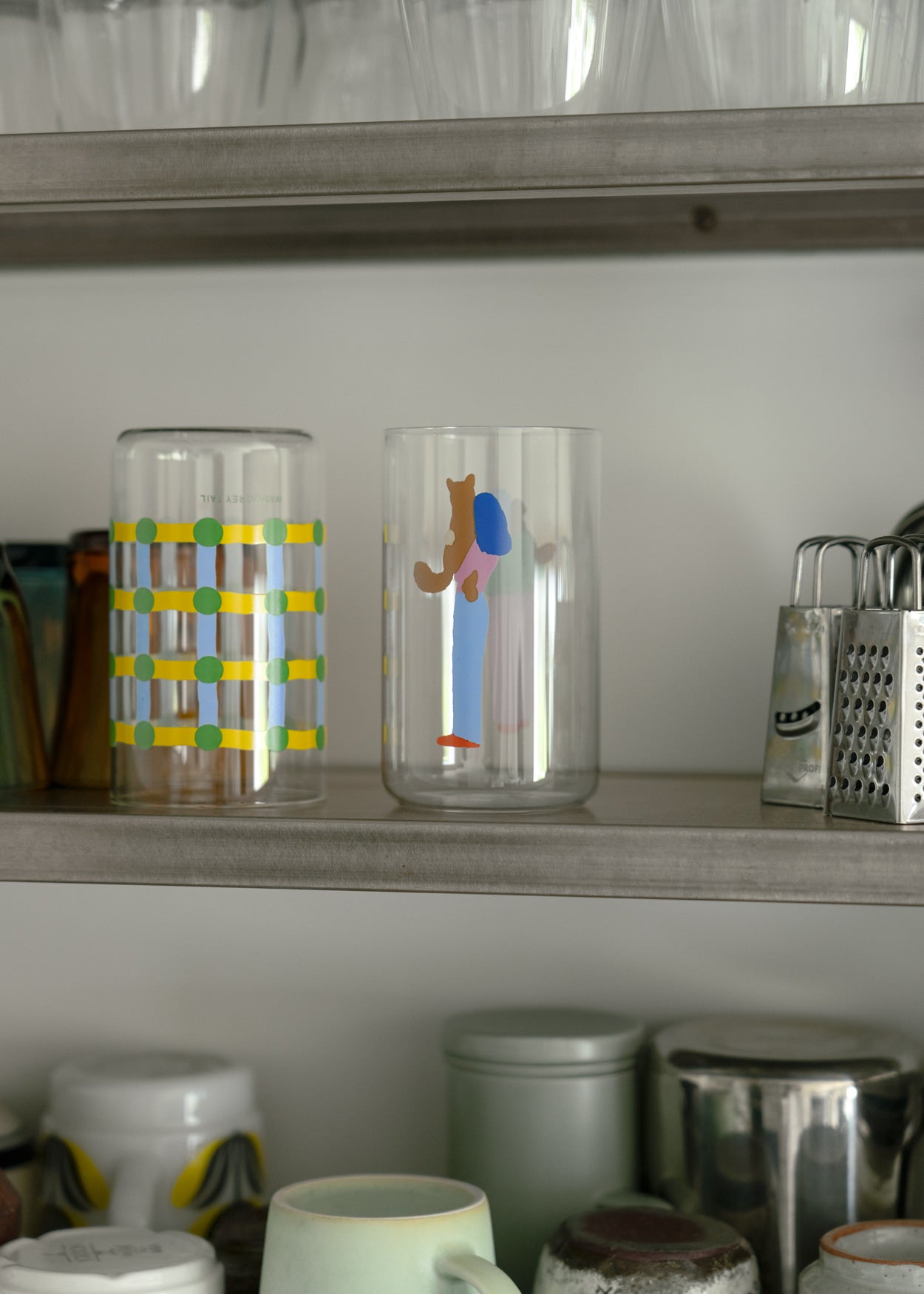 DOT CHECK CUP - GREEN ON YELLOW
