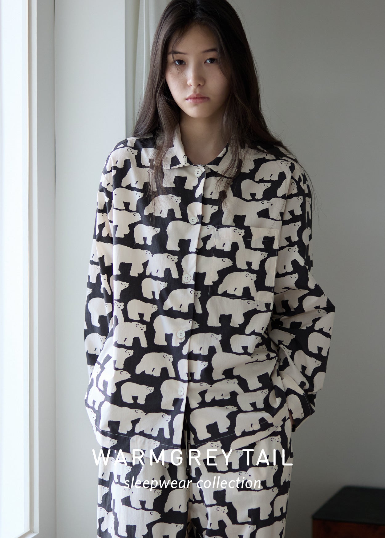 [PRE-ORDER UNTIL OCT 29] POLAR BEARS PAJAMA SET - BLACK
