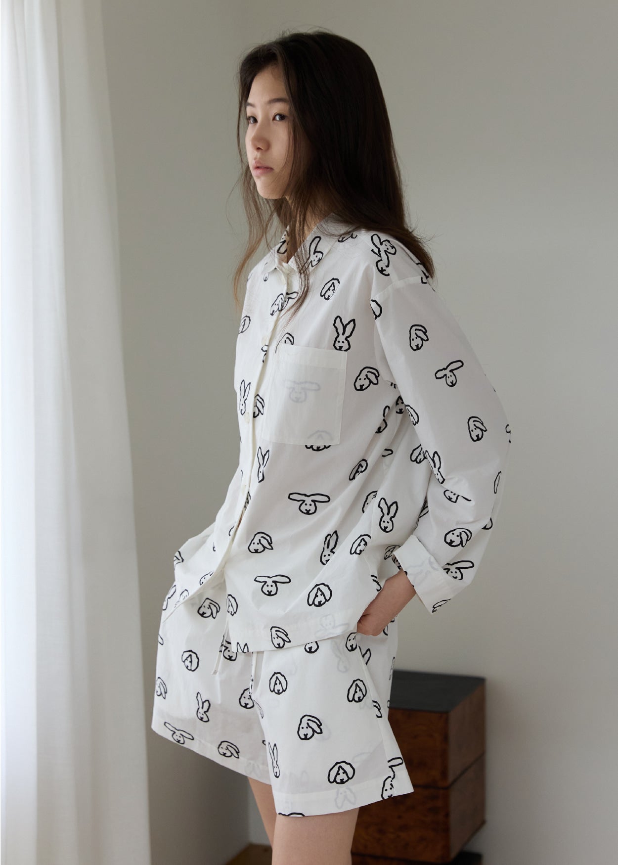 [PRE-ORDER UNTIL OCT 29] BUNNY BUNNY PAJAMA SET - IVORY