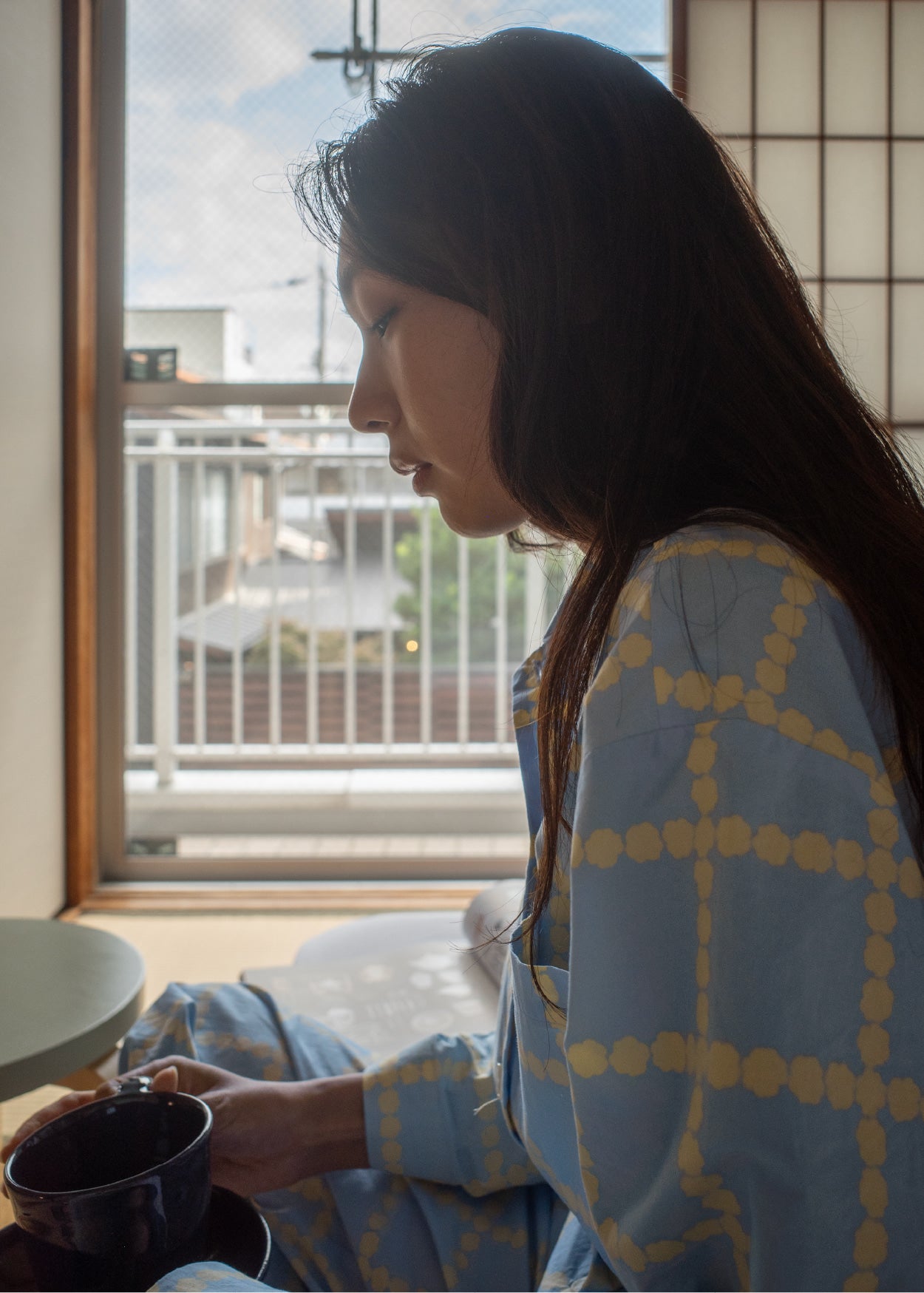 [PRE-ORDER UNTIL OCT 29] BLOSSOM CHECK PAJAMA SET - BLUE