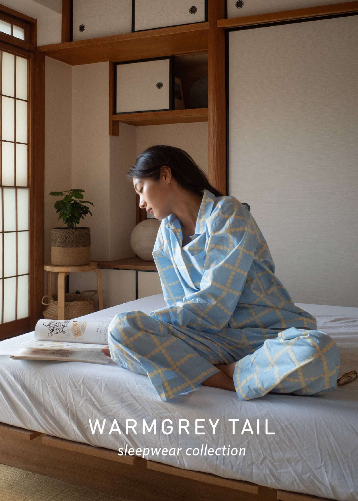 [PRE-ORDER UNTIL OCT 29] BLOSSOM CHECK PAJAMA SET - BLUE