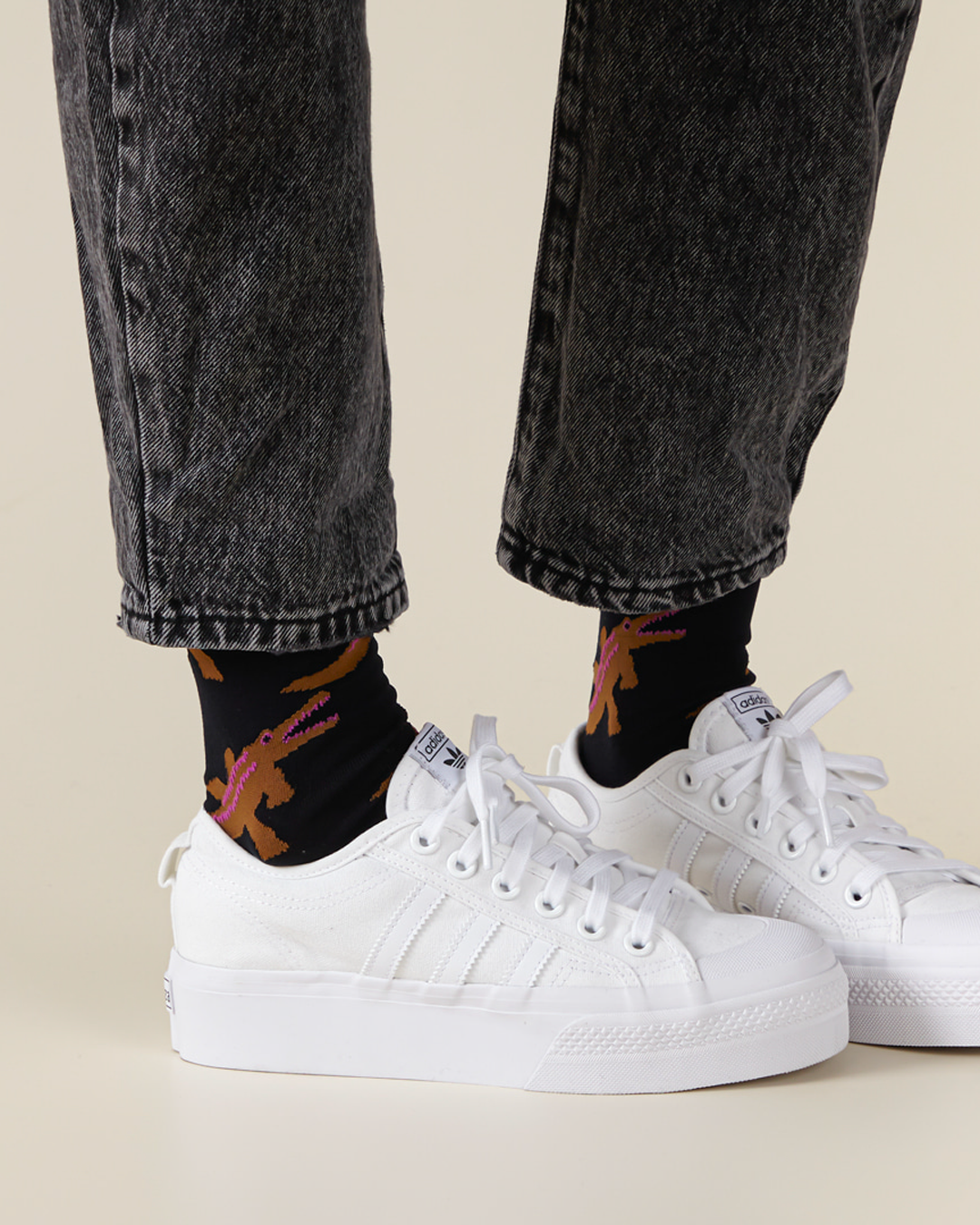 CROCODILE SOCKS - BLACK