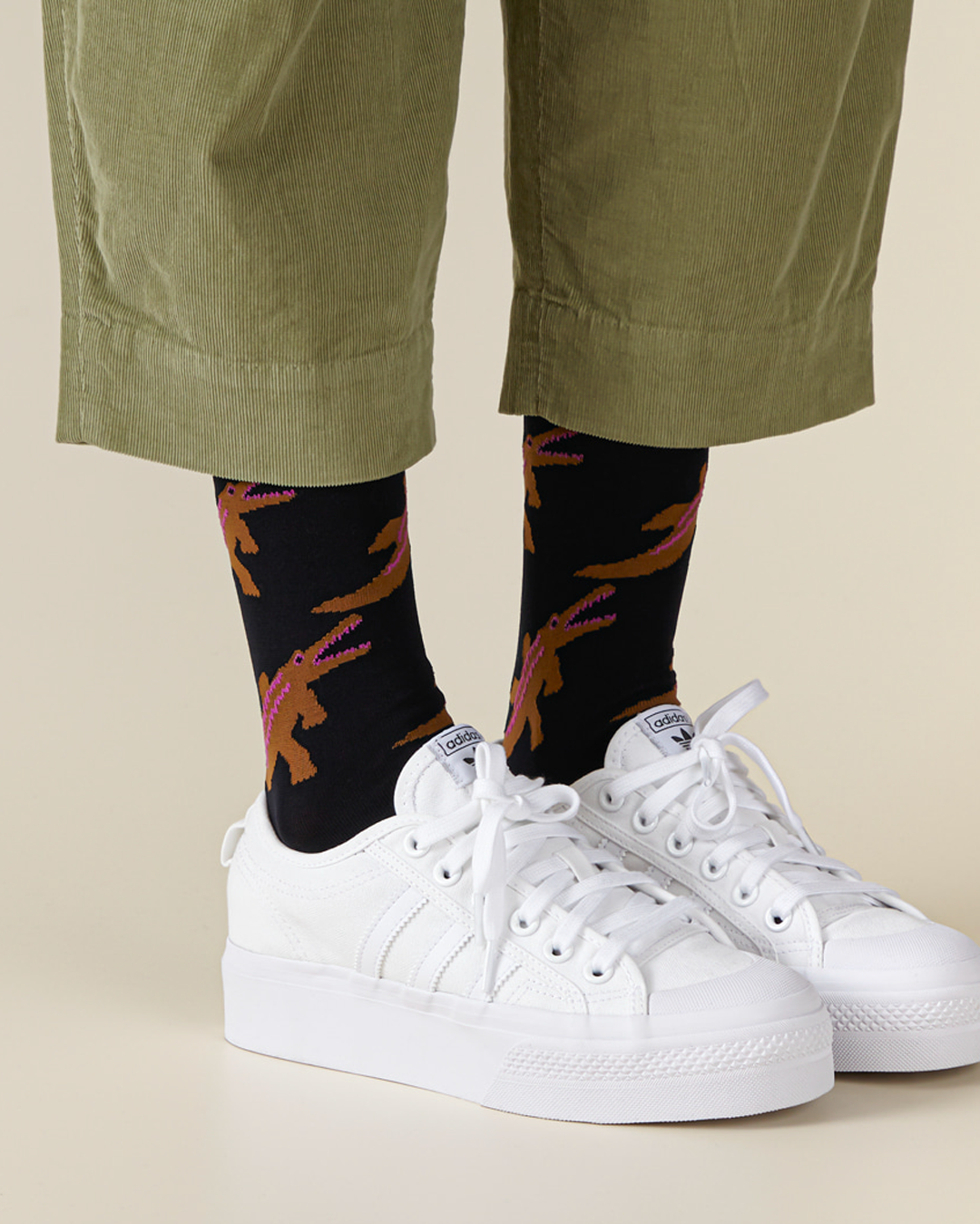 CROCODILE SOCKS - BLACK