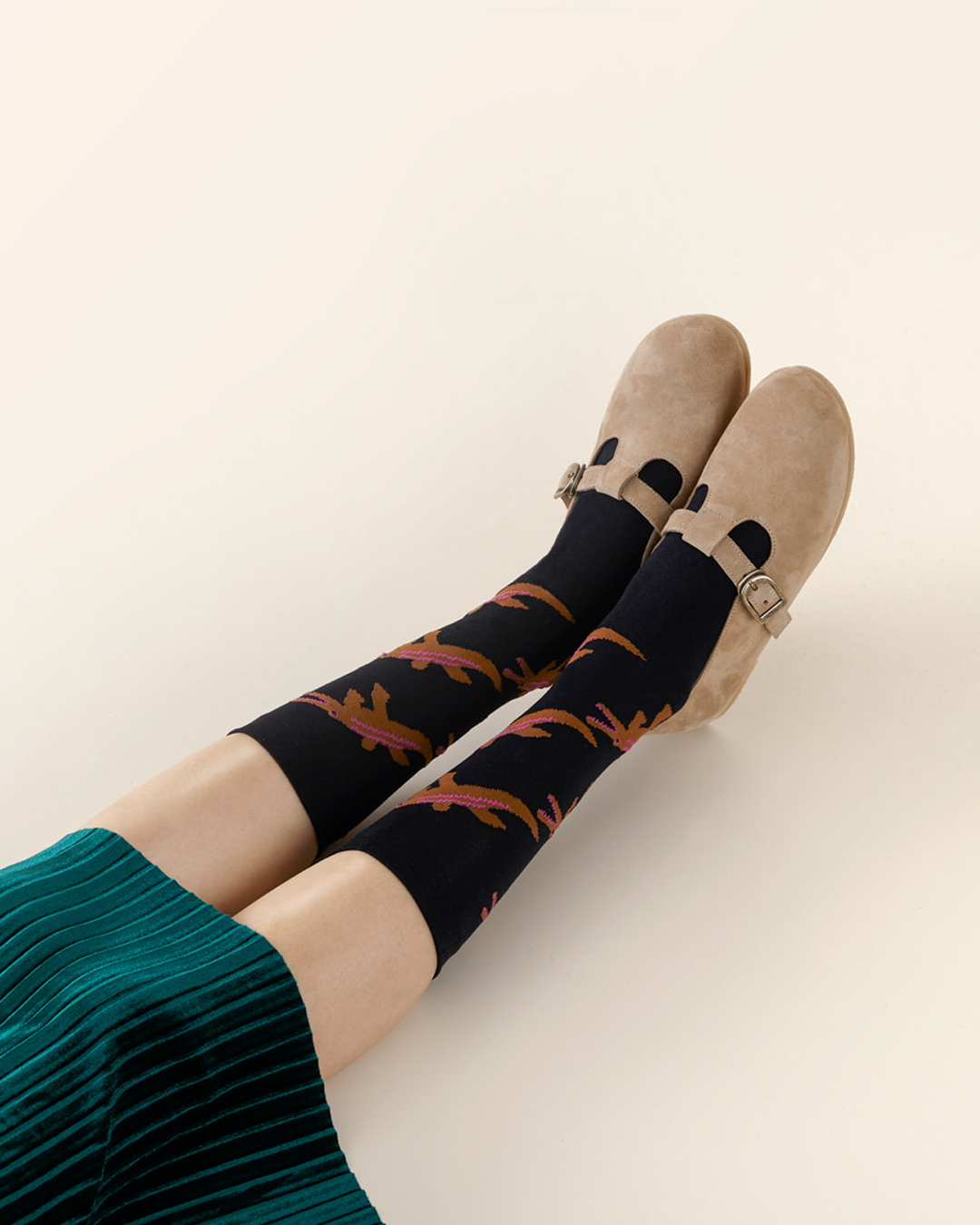 CROCODILE SOCKS - BLACK