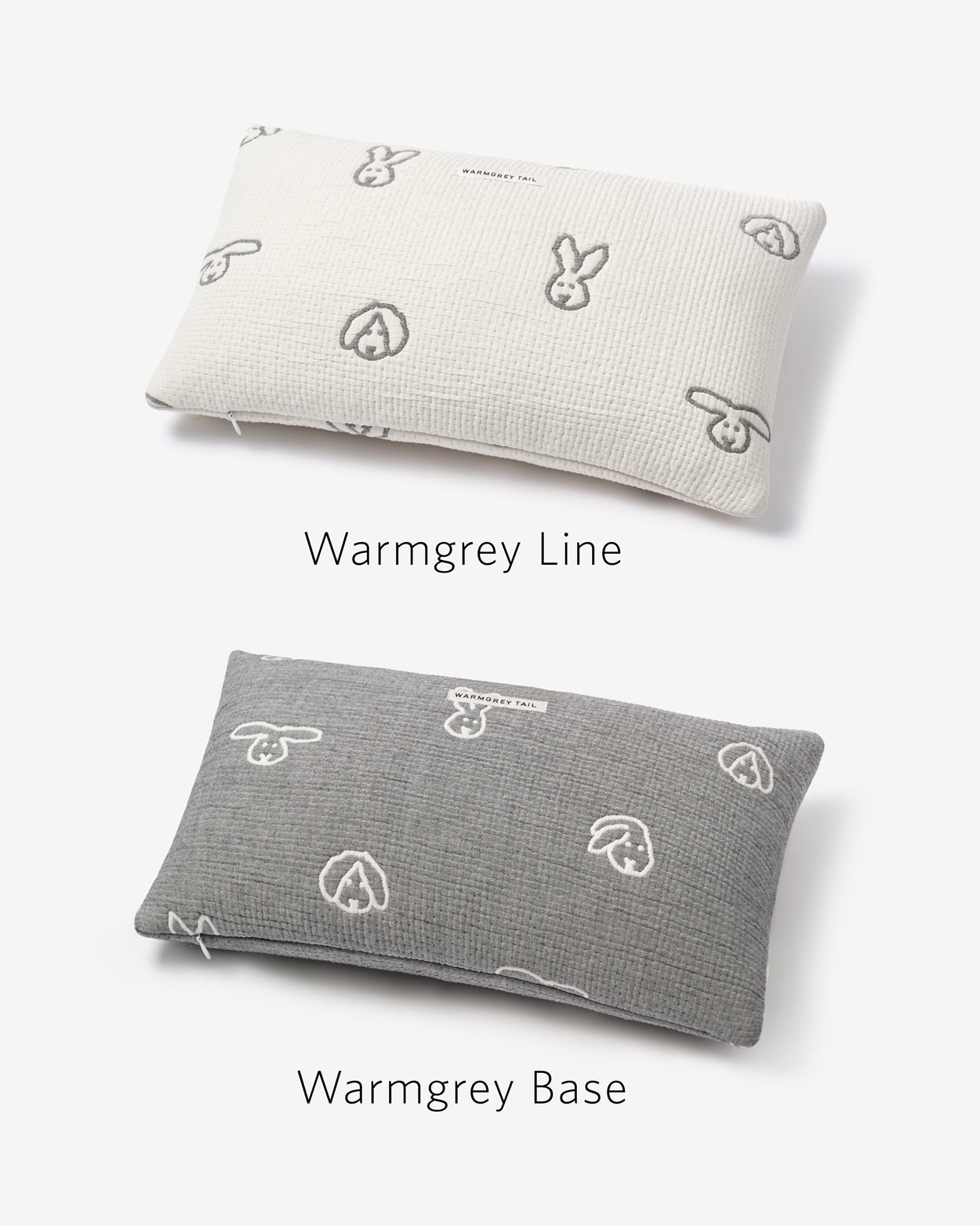 BUNNY BUNNY COTTON MODAL CUSHION & PILLOW CASE - WARMGREY (2colors)