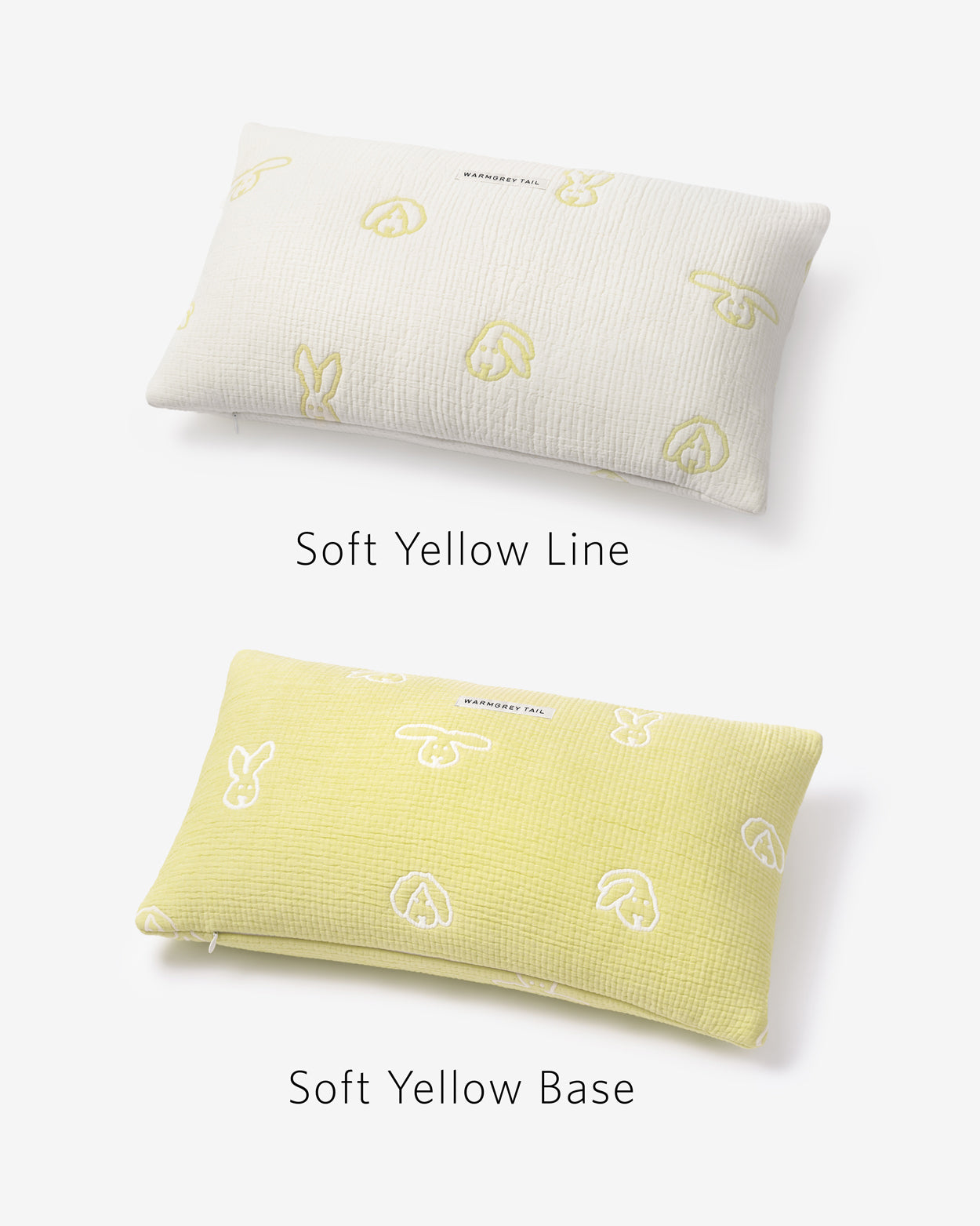 BUNNY BUNNY COTTON MODAL CUSHION & PILLOW CASE - SOFT YELLOW (2colors)