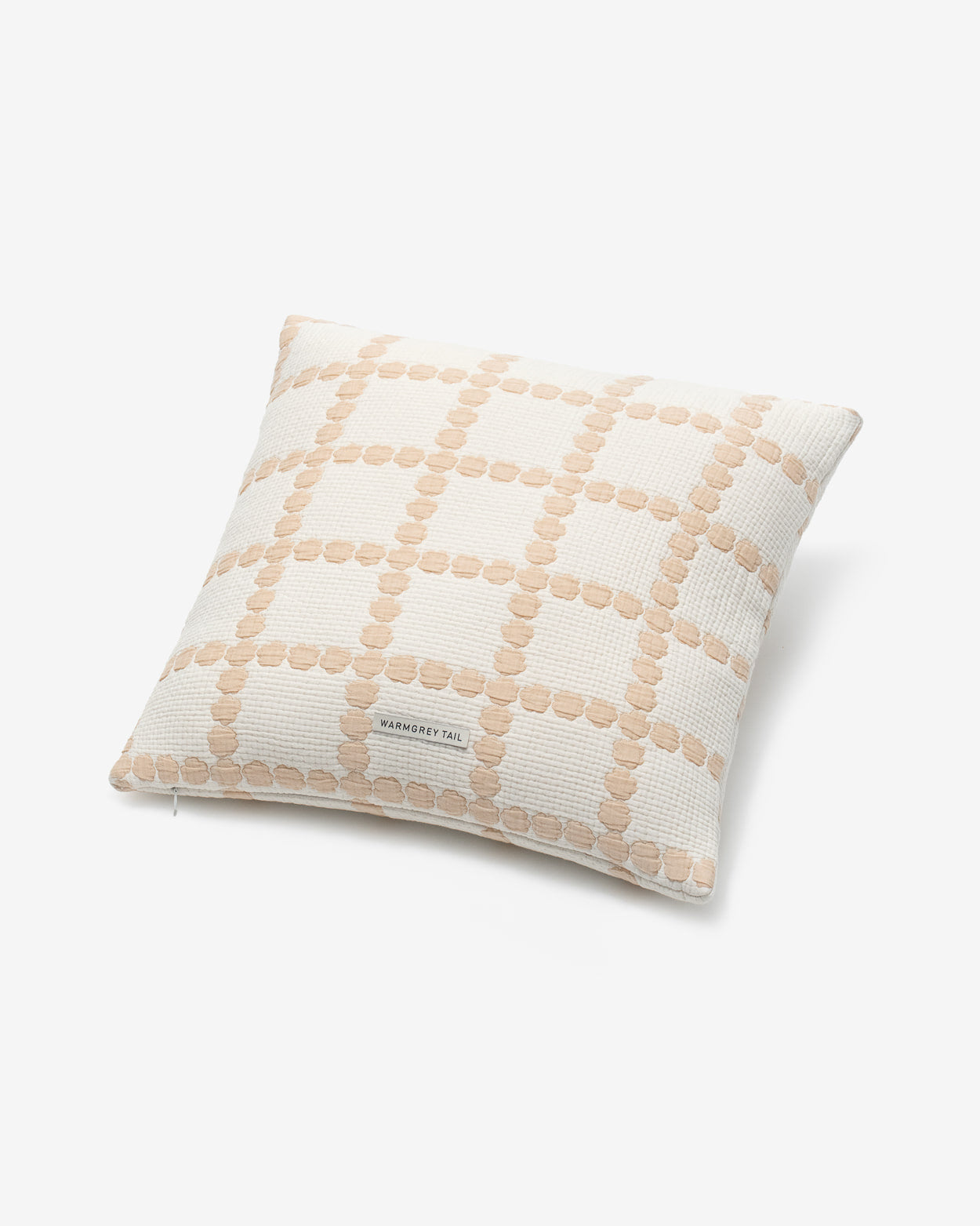 BLOSSOM CHECK CUSHION COVER 5050 - BEIGE (2colors)