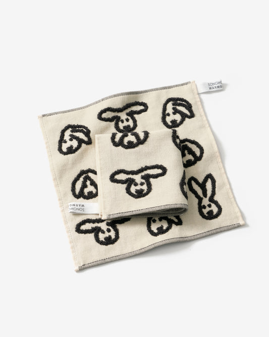 BUNNY BUNNY HAND CLOTH - BLACK LINE