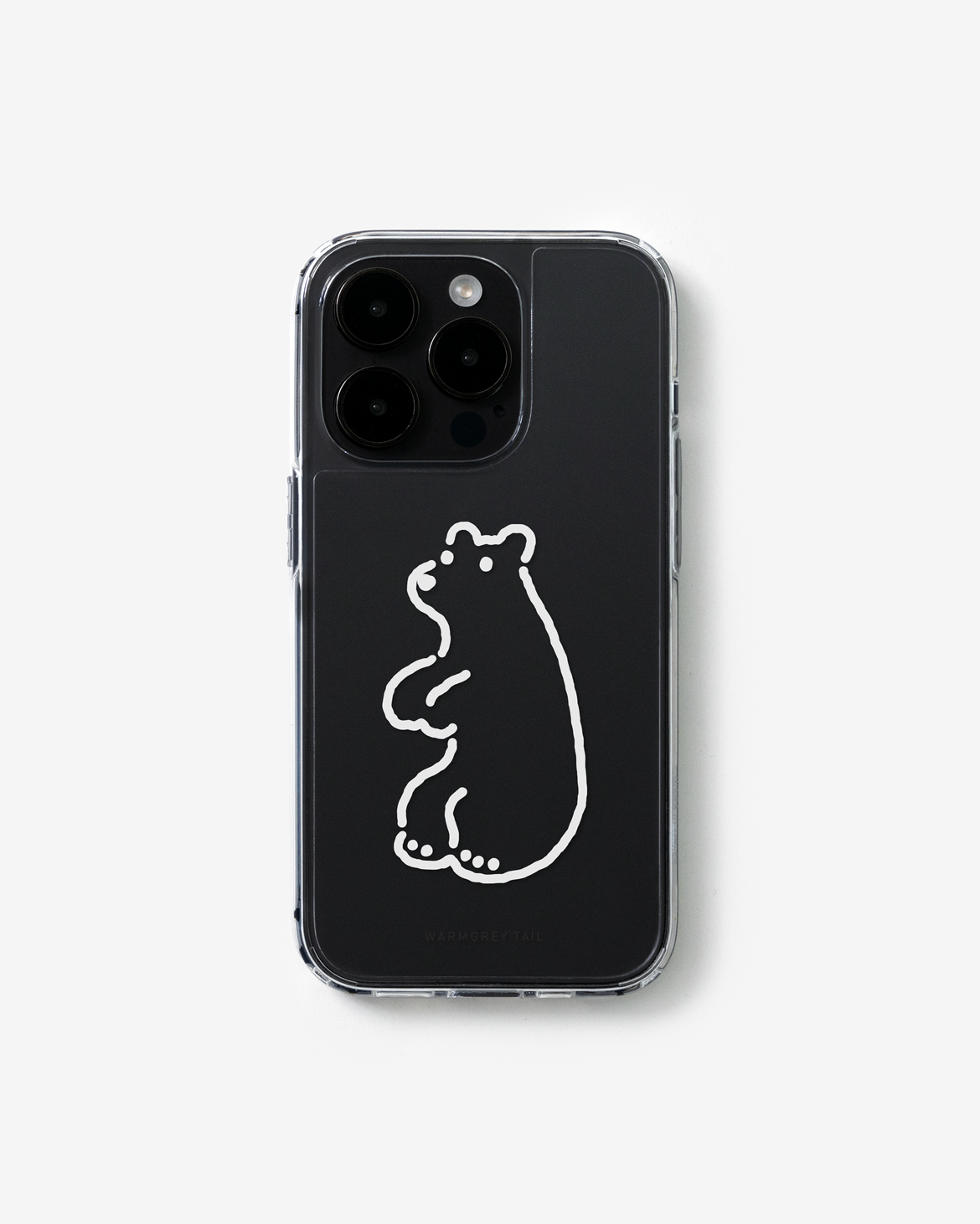 HUGGY BEAR LINE DRAWING CLEAR CASE