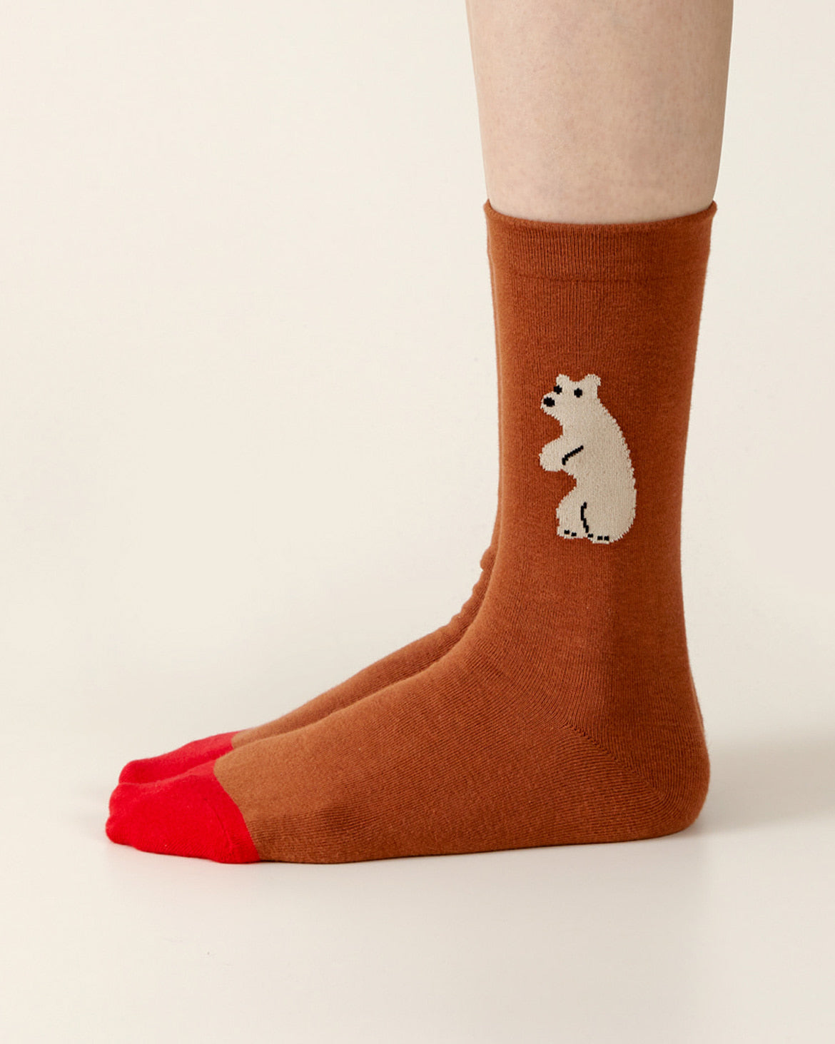 HUGGY BEAR SOCKS - BROWN