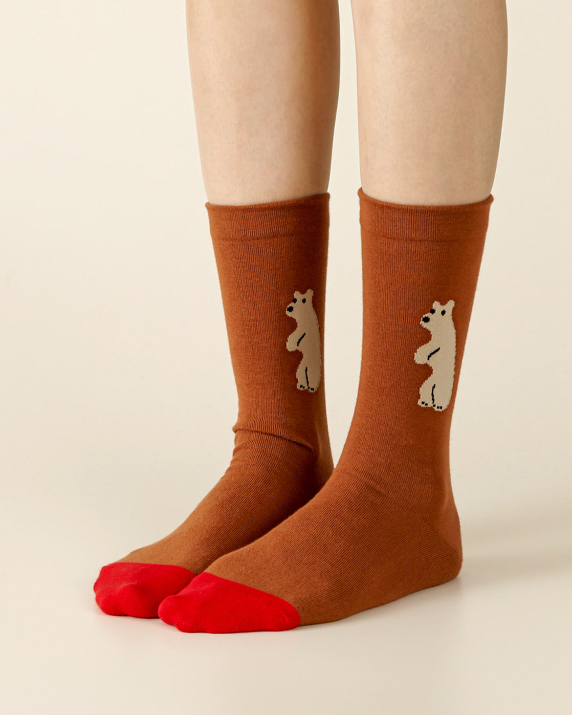 HUGGY BEAR SOCKS - BROWN