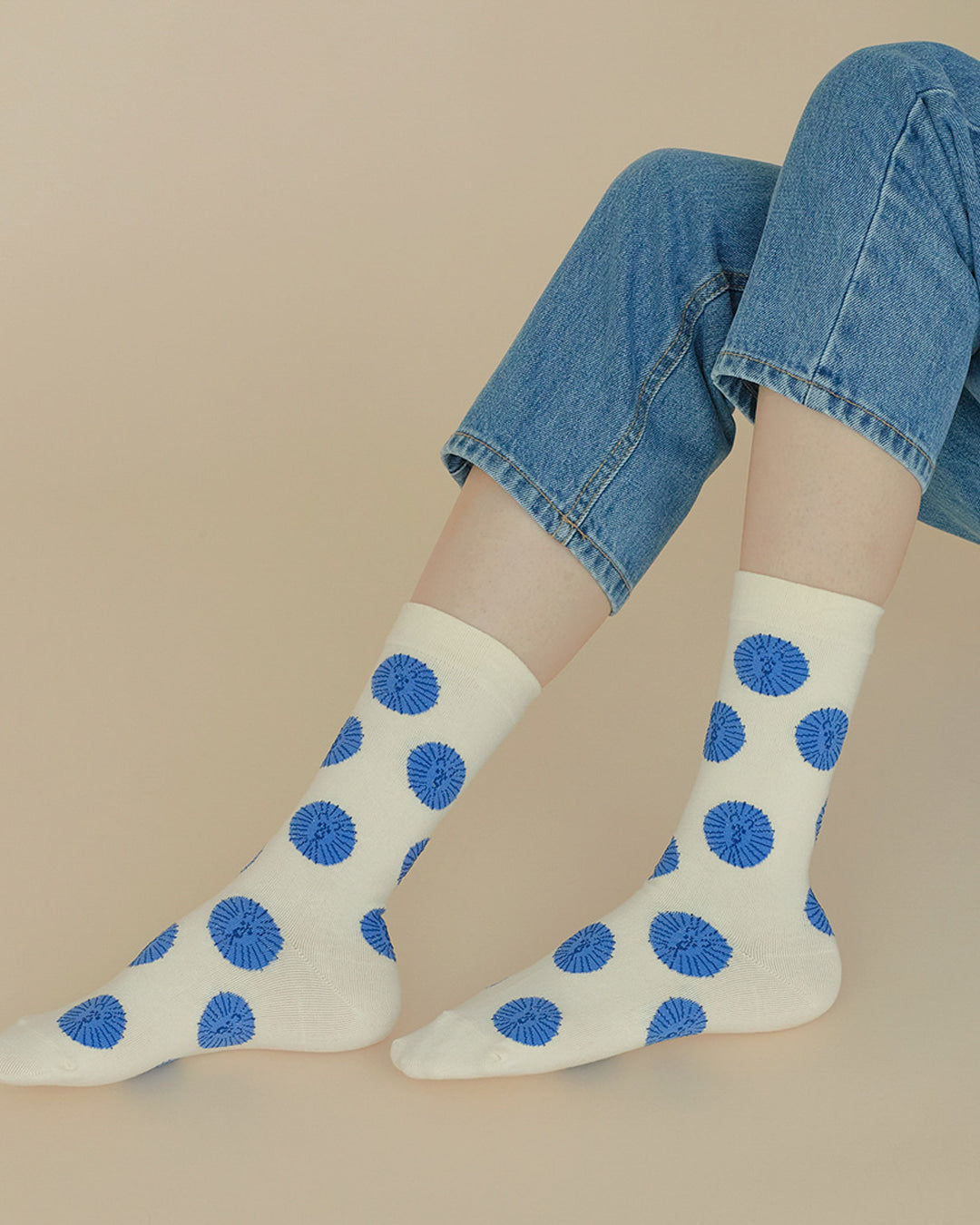 LION SOCKS - BLUE IVORY