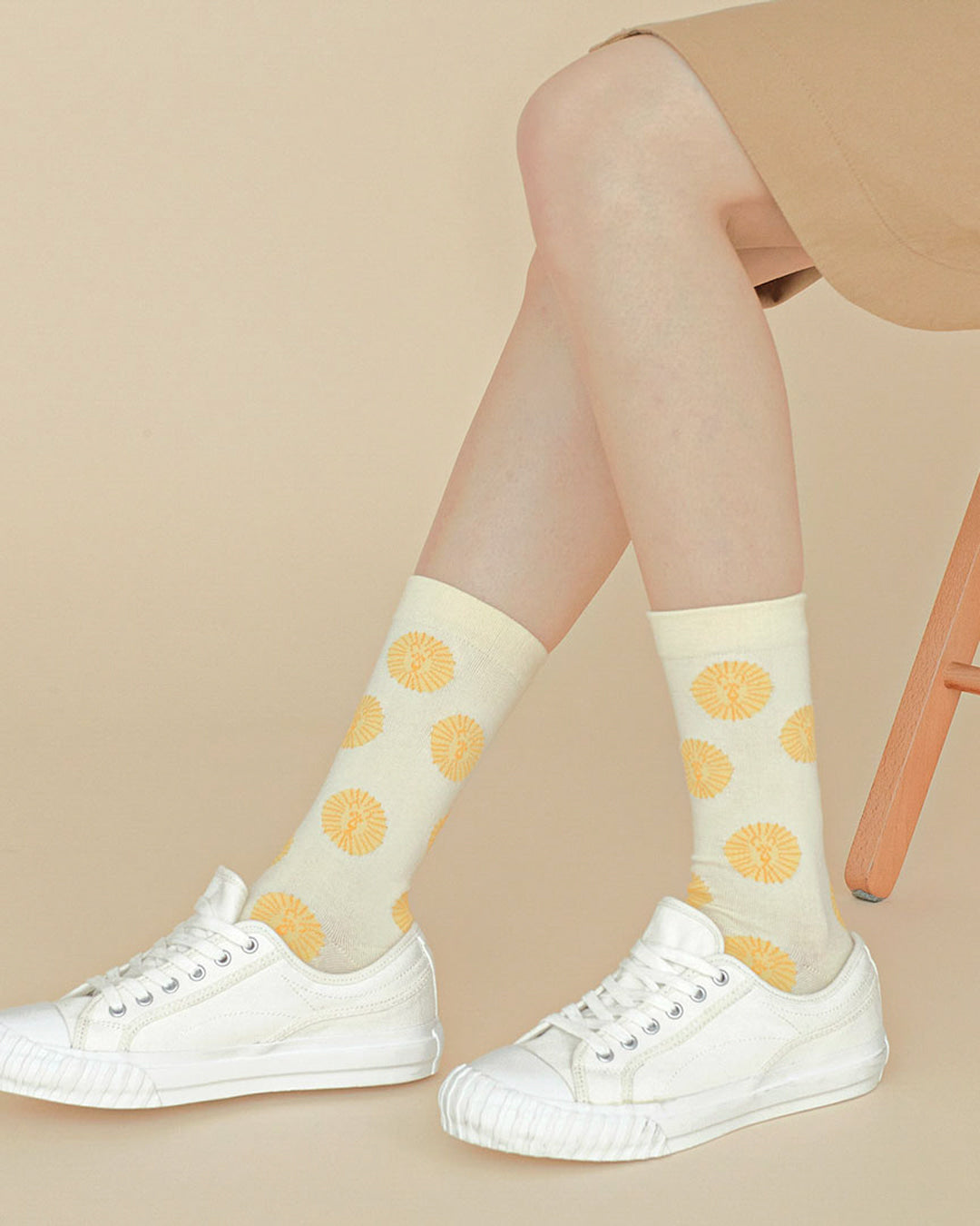 LION SOCKS - YELLOW