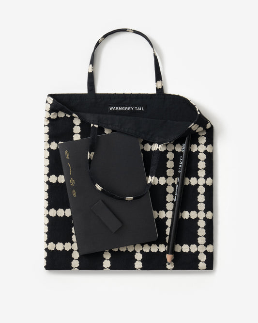 BLOSSOM CHECK MINI BAG - BLACK