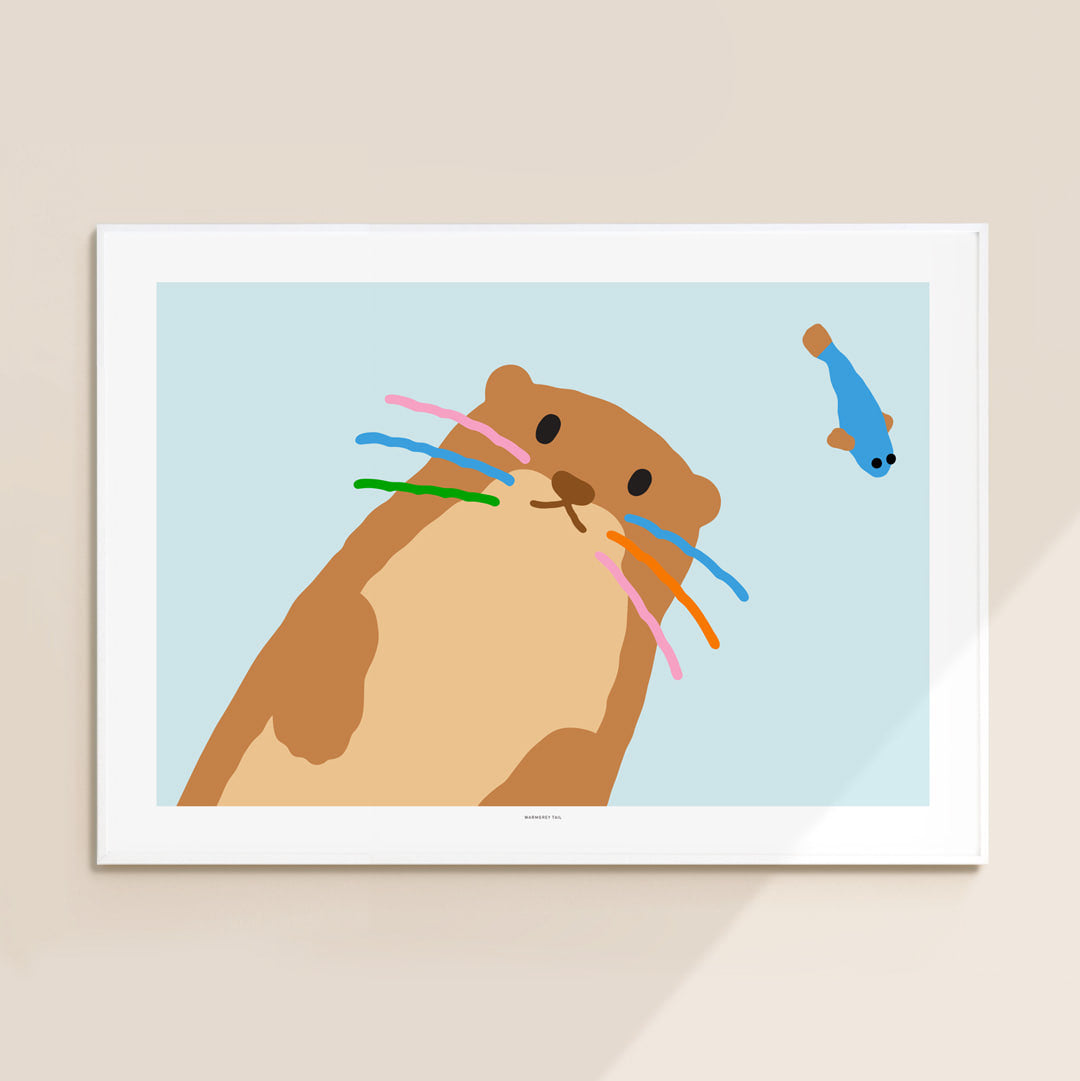 OTTER LIGHT BLUE POSTER