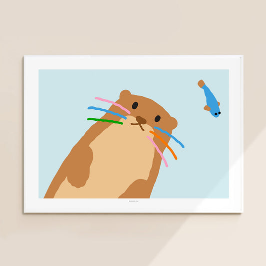 OTTER LIGHT BLUE POSTER