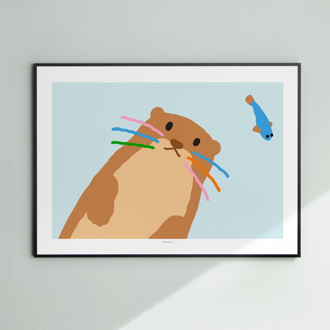 OTTER LIGHT BLUE POSTER