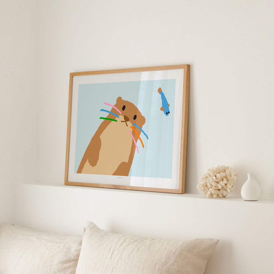 OTTER LIGHT BLUE POSTER