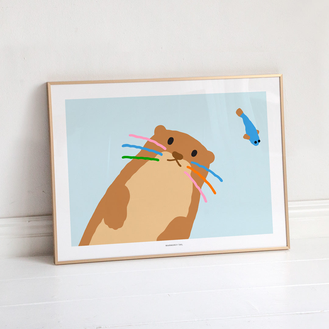 OTTER LIGHT BLUE POSTER