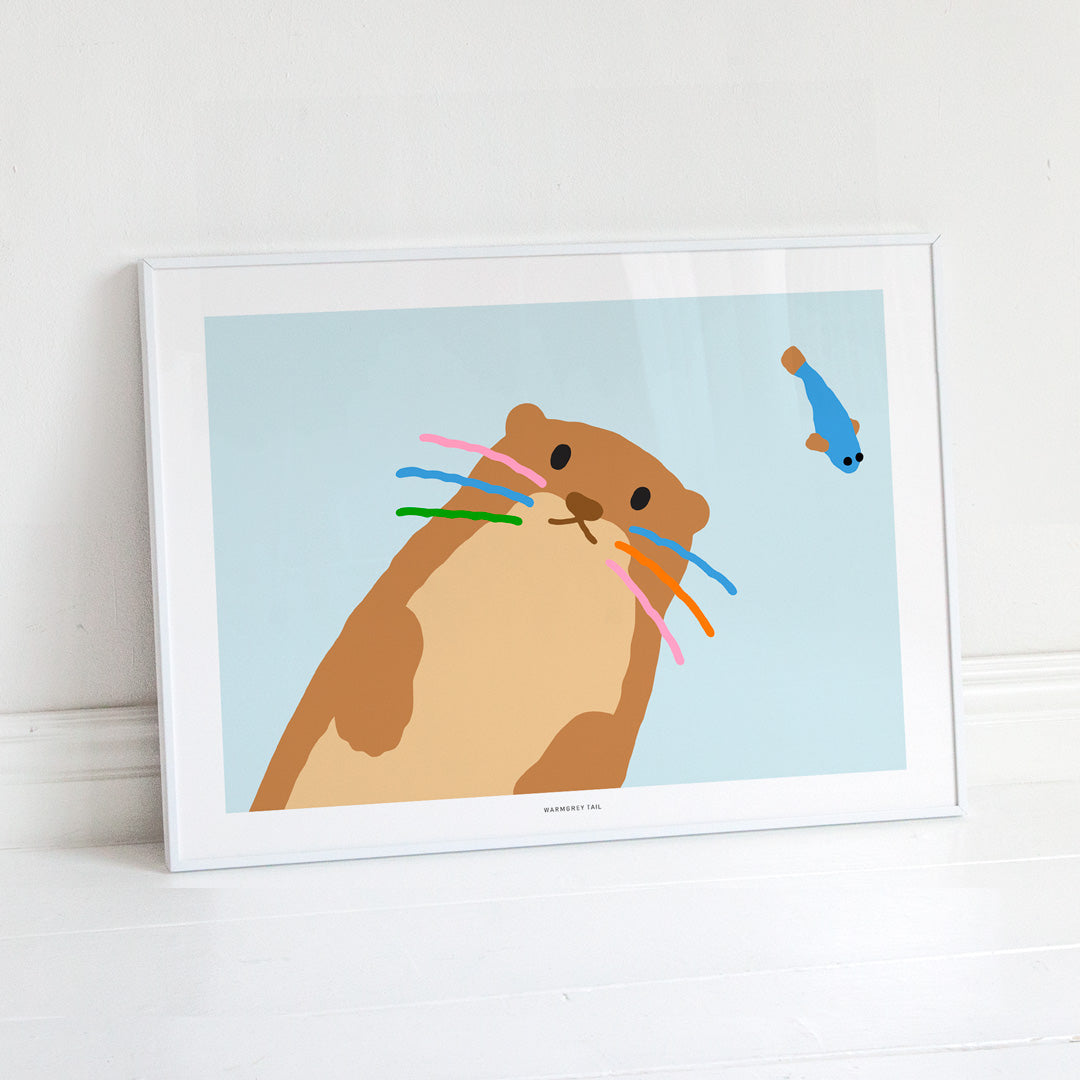 OTTER LIGHT BLUE POSTER