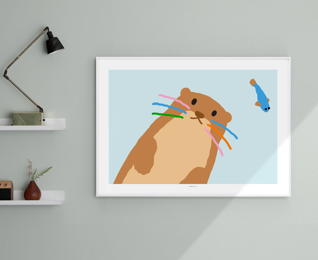 OTTER LIGHT BLUE POSTER