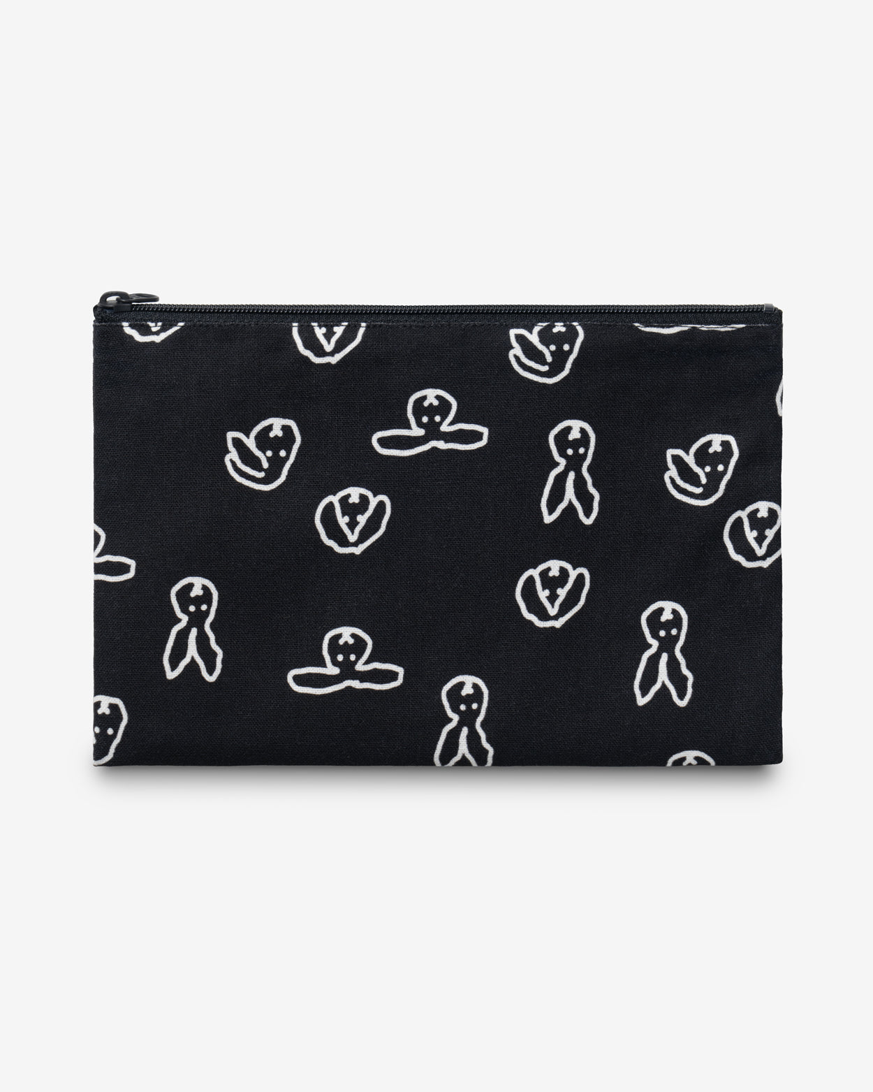 BUNNY BUNNY FLAT POUCH - BLACK (2size)