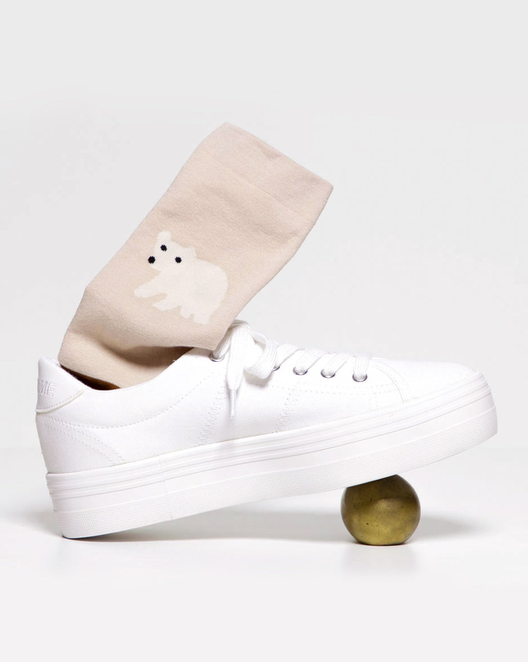 ROLLING BEAR SOCKS - BEIGE