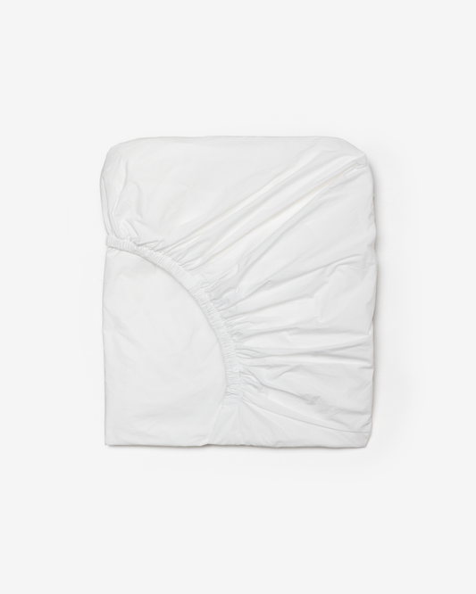 WHITE FITTED SHEET