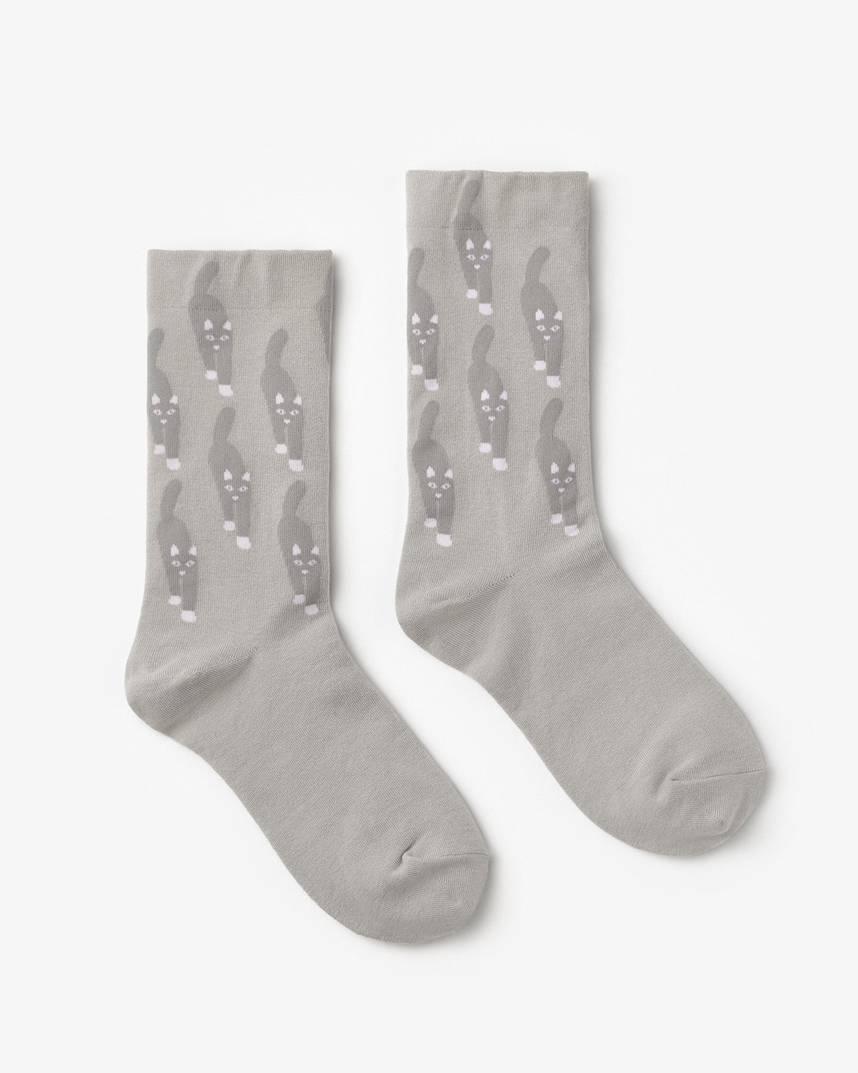 CAT COMING SOCKS - GREY