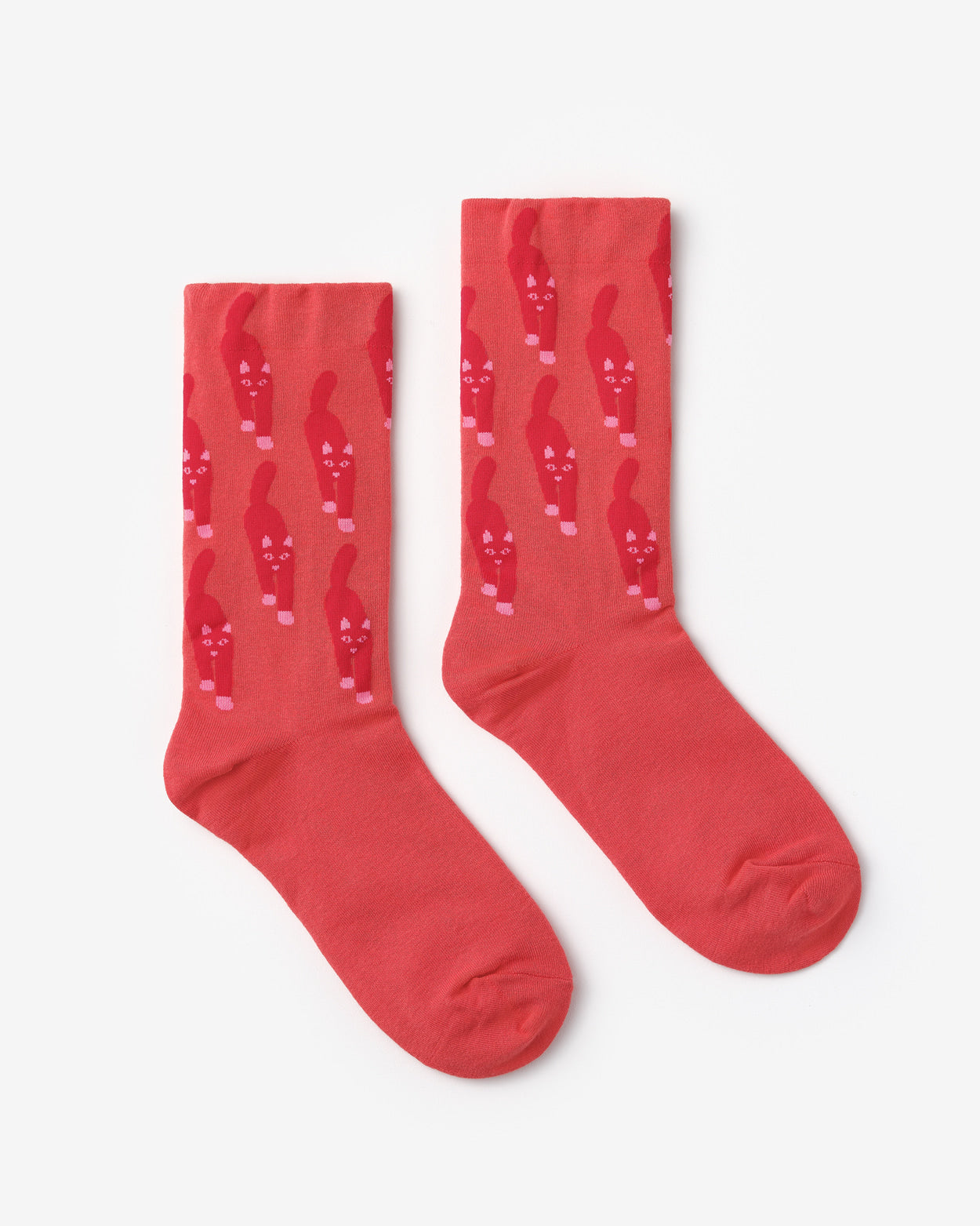 CAT COMING SOCKS - RED