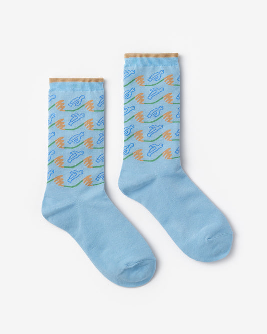 FLYING TURTLES SOCKS - BLUE