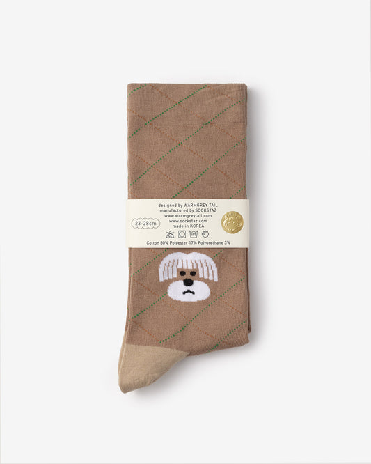 HAIR CUT SOCKS - BROWN