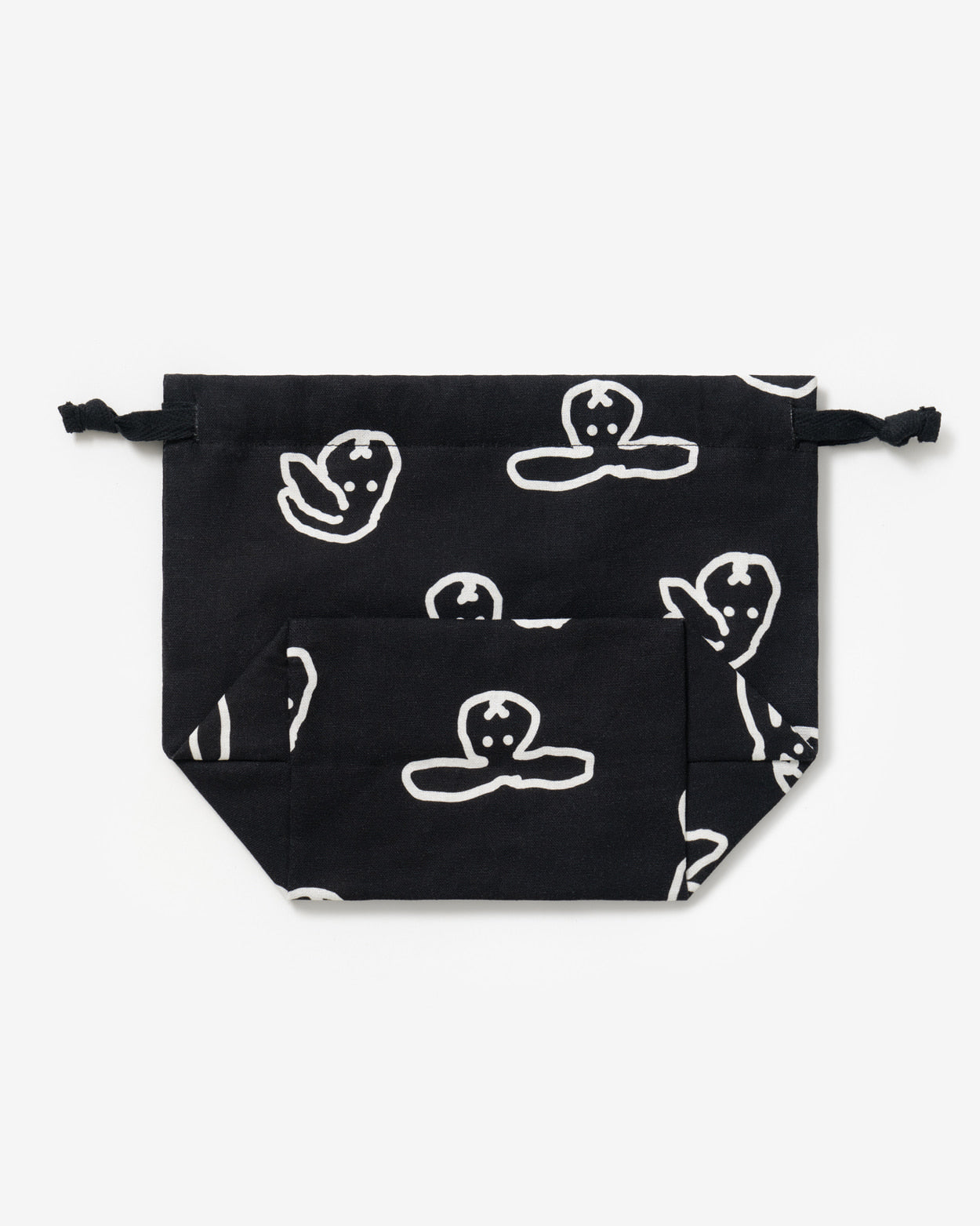 BUNNY BUNNY STRING POUCH - BLACK