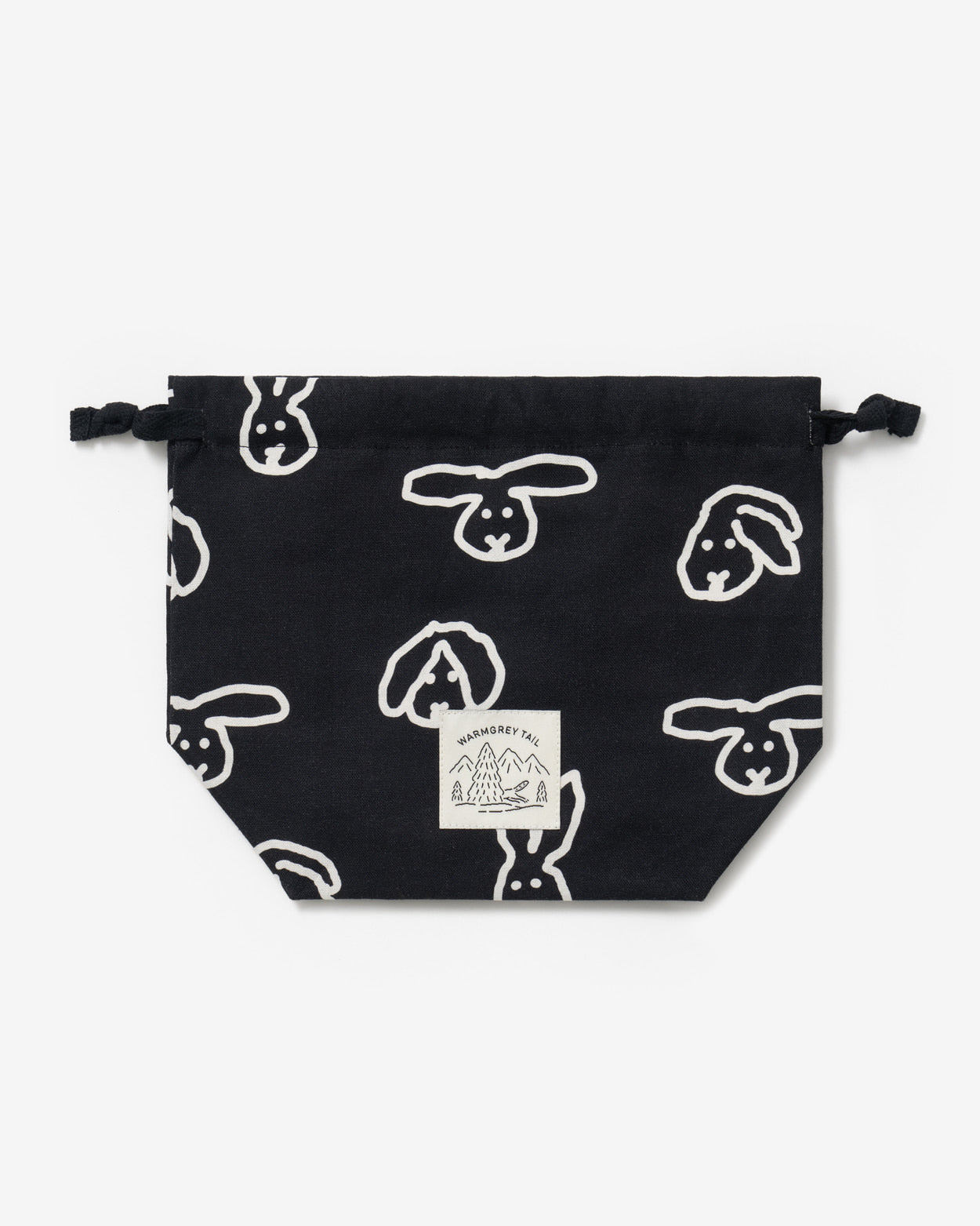 BUNNY BUNNY STRING POUCH - BLACK